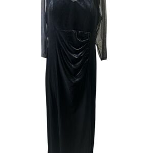 Alex Evenings Black Long Sleeve Dress